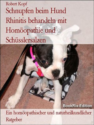 cover image of Schnupfen beim Hund    Rhinitis behandeln mit Homöopathie und Schüsslersalzen
